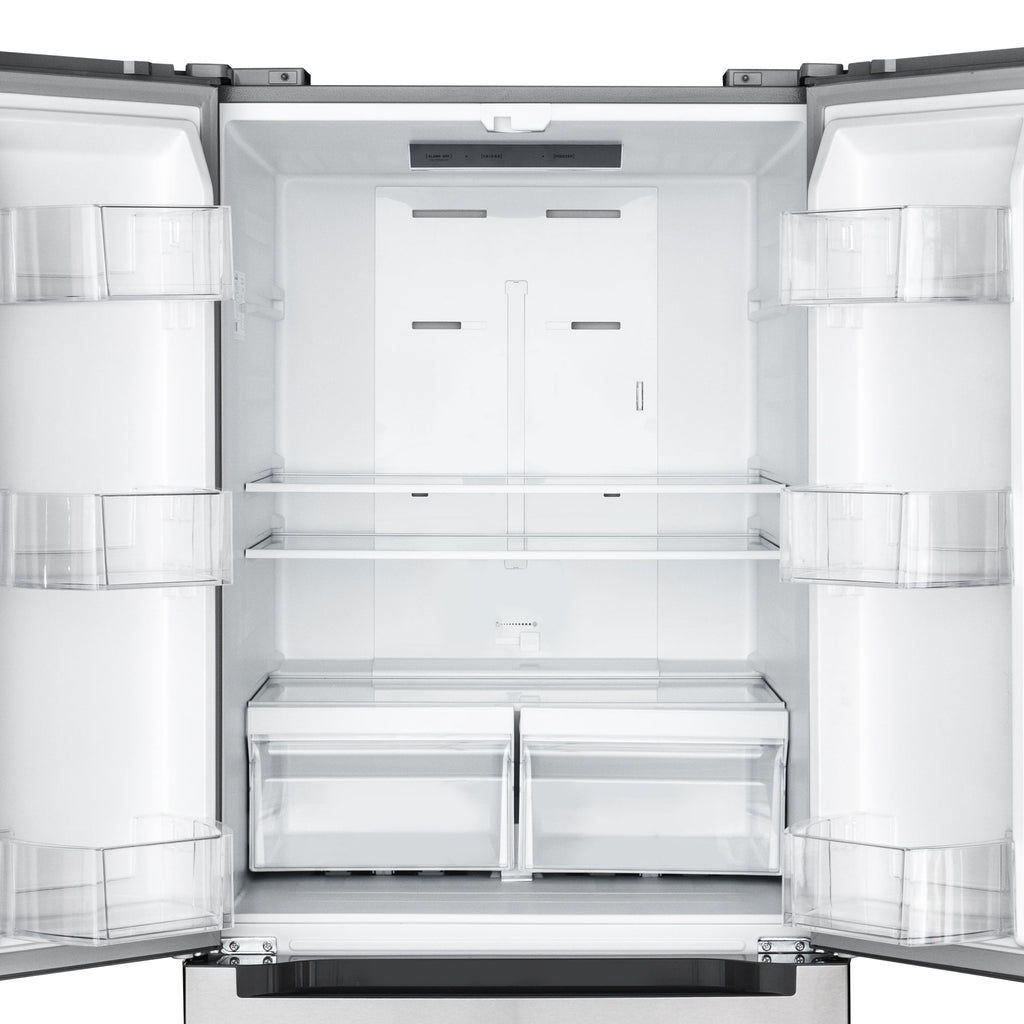 18.5 cu. ft. Stainless-Steel French Door Refrigerator in Silver