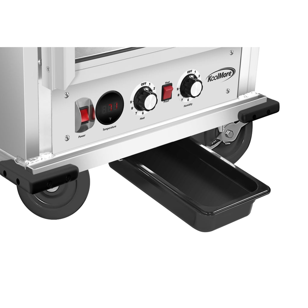 33 in. Commercial Insulated Heated Holding/Proofing Cabinet with Glass Door and Wire Racks in Silver