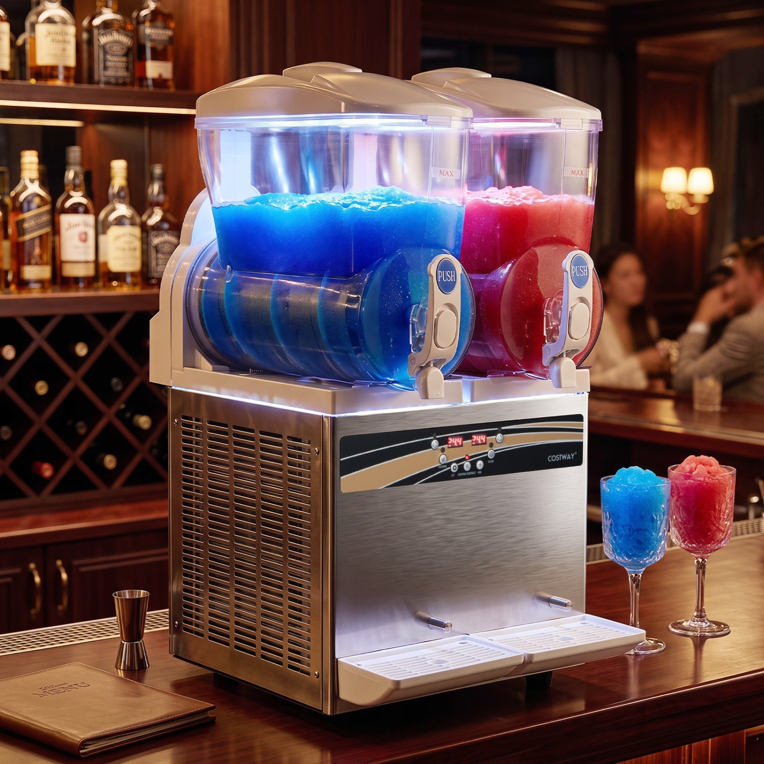 Costway 8 Gal Commercial Slushie Machine LED Lights 71694339 New