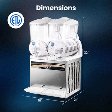 Costway 8 Gal Commercial Slushie Machine LED Lights 71694339 New