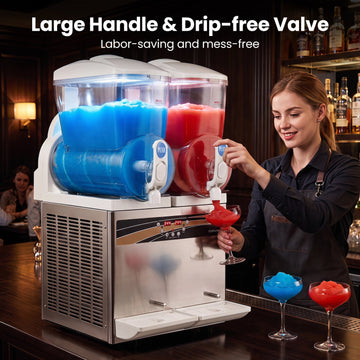 Costway 8 Gal Commercial Slushie Machine LED Lights 71694339 New