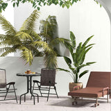 Costway 8-Pc Outdoor Patio Furniture Set w/ Solar Umbrella Bistro Conversation Chaise Swing Chair Dining Set 89874945 New