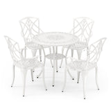 Costway 8-Pc Outdoor Patio Furniture Set w/ Solar Umbrella Bistro Conversation Chaise Swing Chair Dining Set 89874945 New