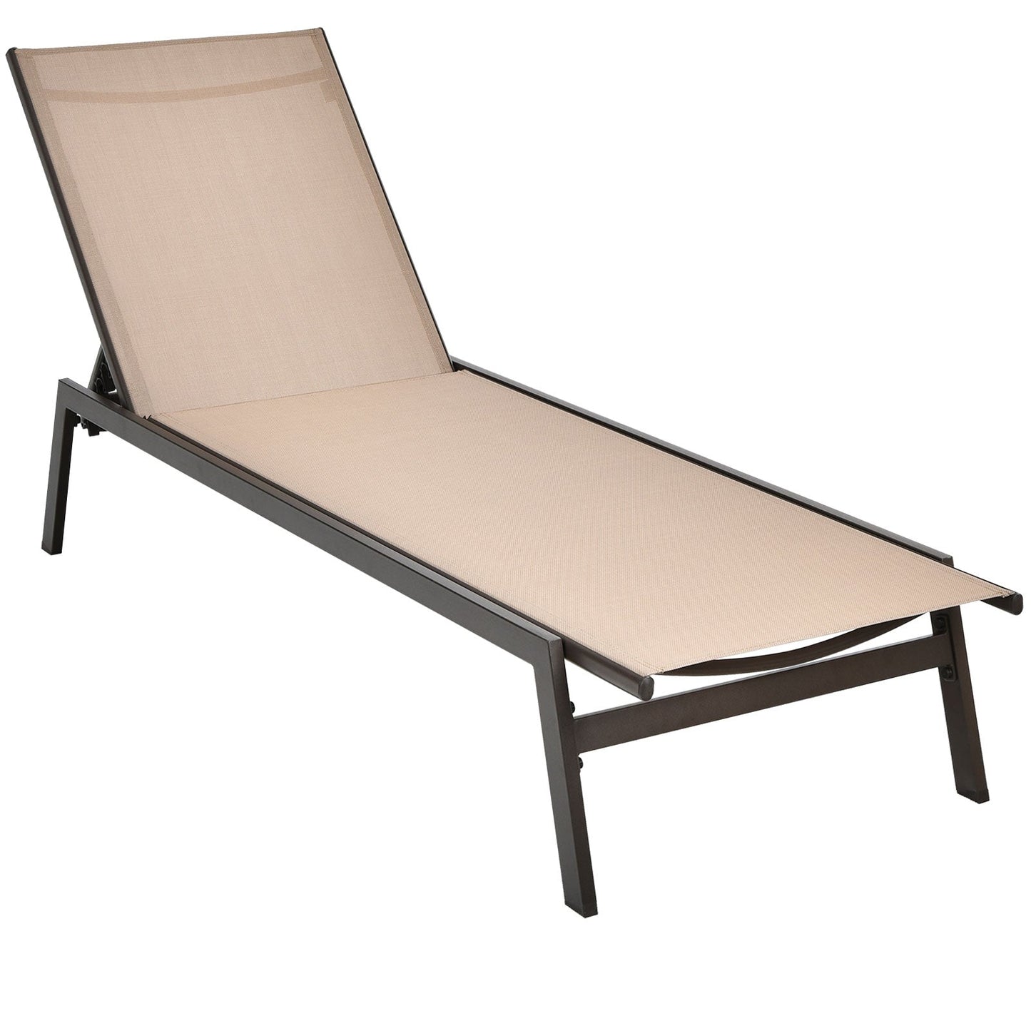 Costway 8-Pc Outdoor Patio Furniture Set w/ Solar Umbrella Bistro Conversation Chaise Swing Chair Dining Set 89874945 New
