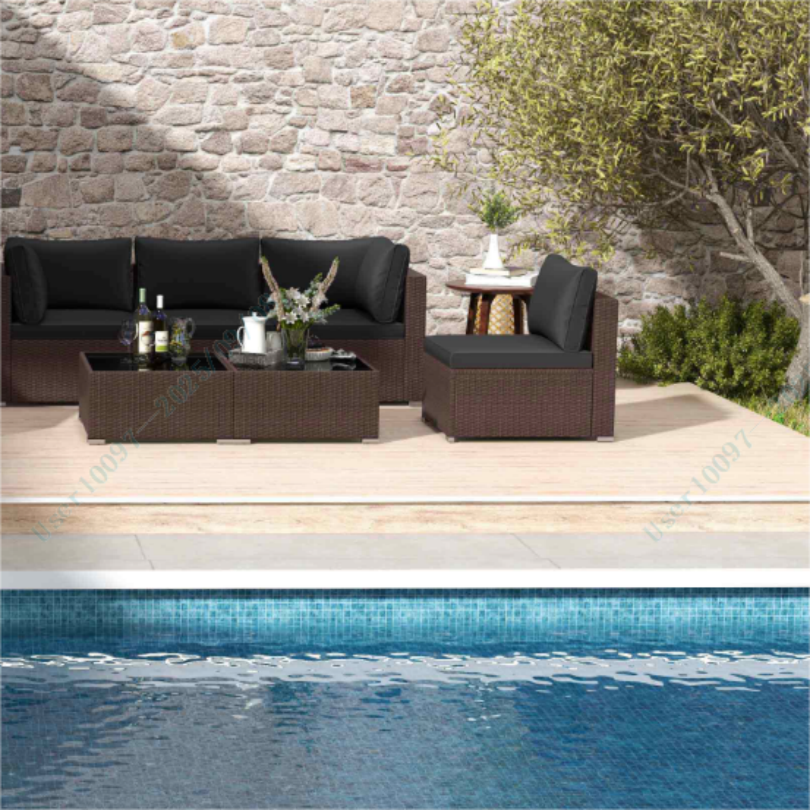 Costway 8-Piece Patio Lounge Set 55624463 New