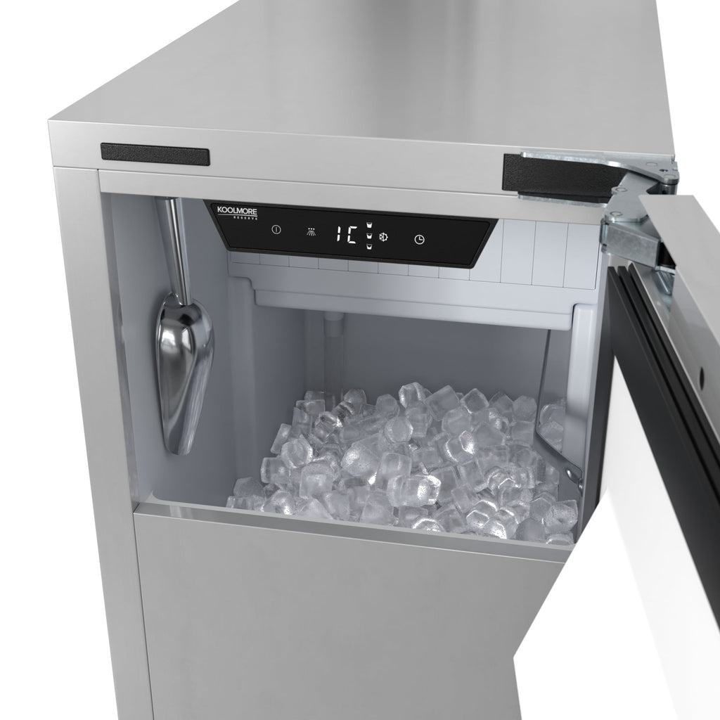 KoolMore Reserve 15 in. Residential Panel Ready Ice Maker 57 lbs/24hr in Stainless-Steel
