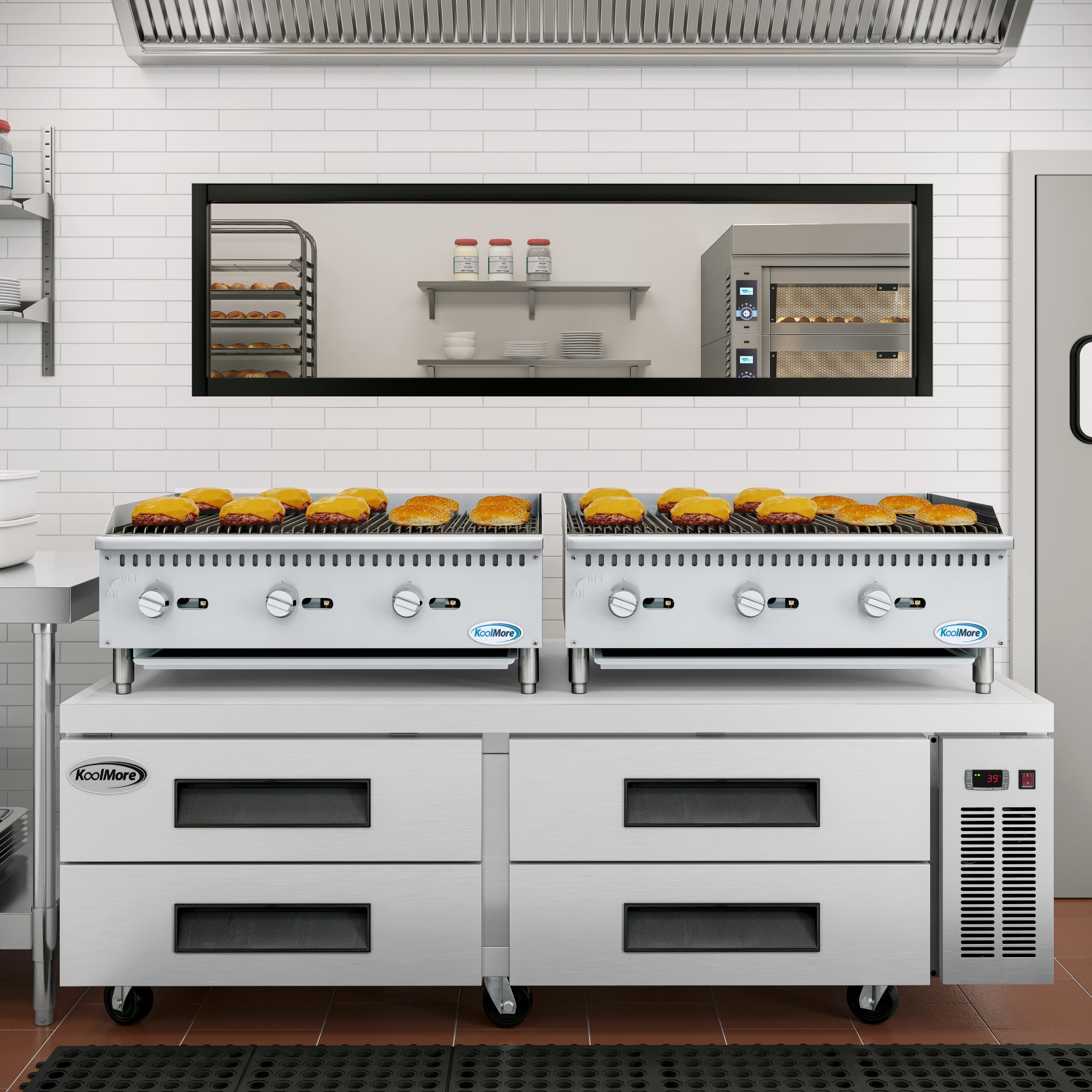 36 in. Commercial 3-Burner Natural Gas Charbroiler with 90,000 BTU in Stainless-Steel