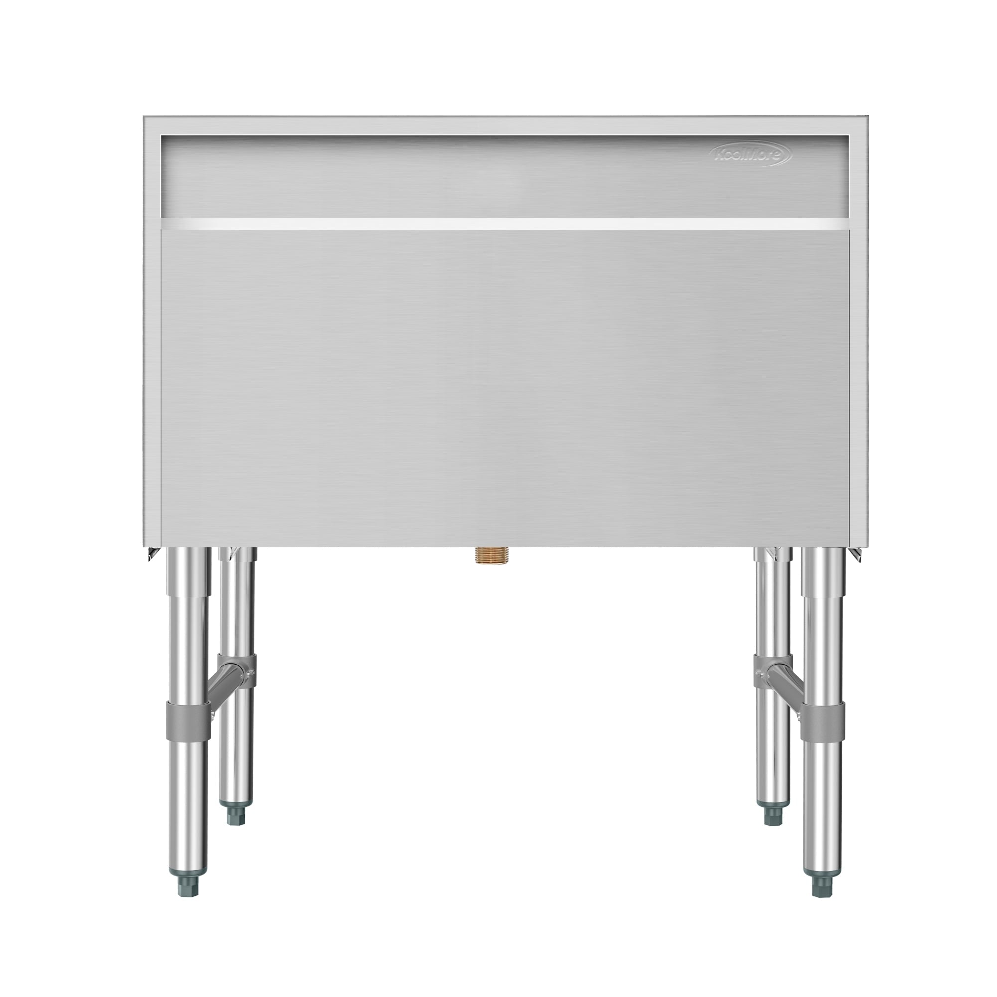 30 in. Commercial Underbar Ice Bin with Siding Lid in Stainless Steel