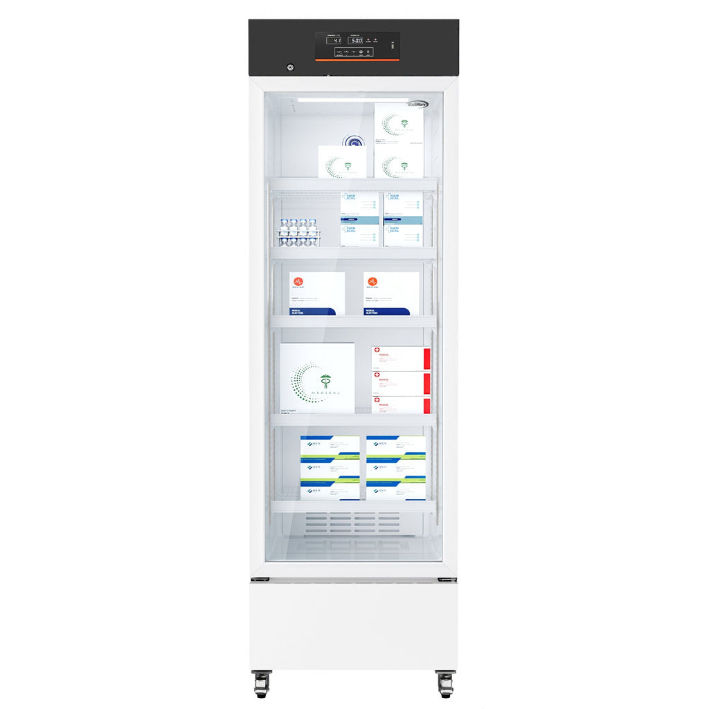 24 in. 11 cu. ft. Medical Pharmacy Refrigerator With Multi-Level Emergency Alarms in White, UL Listed