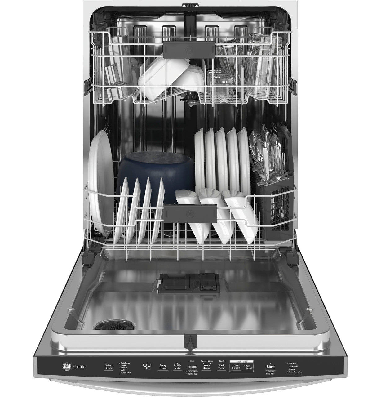 GE Profile™ ENERGY STAR® Fingerprint Resistant Top Control with Stainless Steel Interior Dishwasher with Sanitize Cycle & Twin Turbo Dry Boost