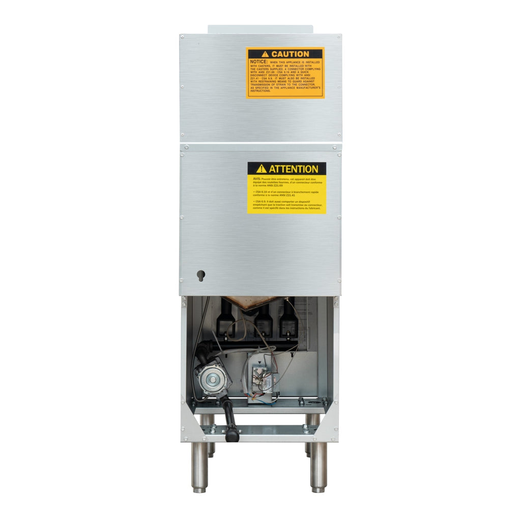 50 lb. Floor Standing Liquid Propane Commercial Fryer with 120,000 BTU in Stainless-Steel, ETL Listed