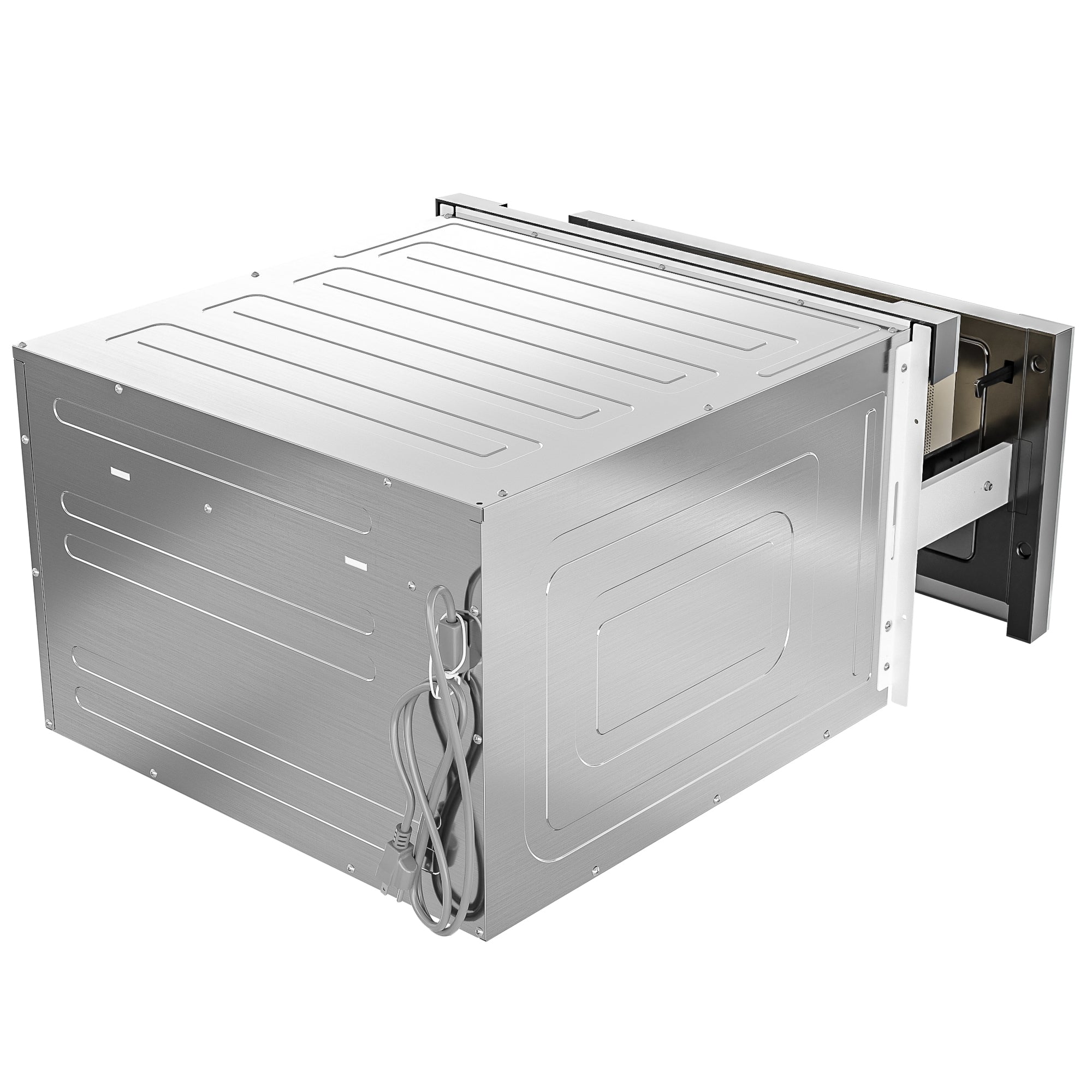 24 in. Stainless-Steel Microwave Drawer, Wall-Mounted with Flat Bottom,1.2 Cu. Ft.