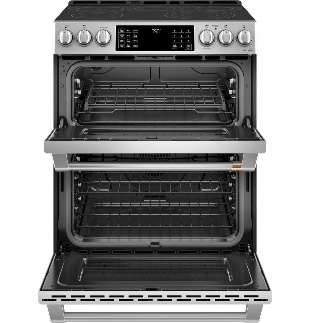 CAFÉ™ 30" Smart Slide-In, Front-Control, Radiant and Convection Double-Oven Range