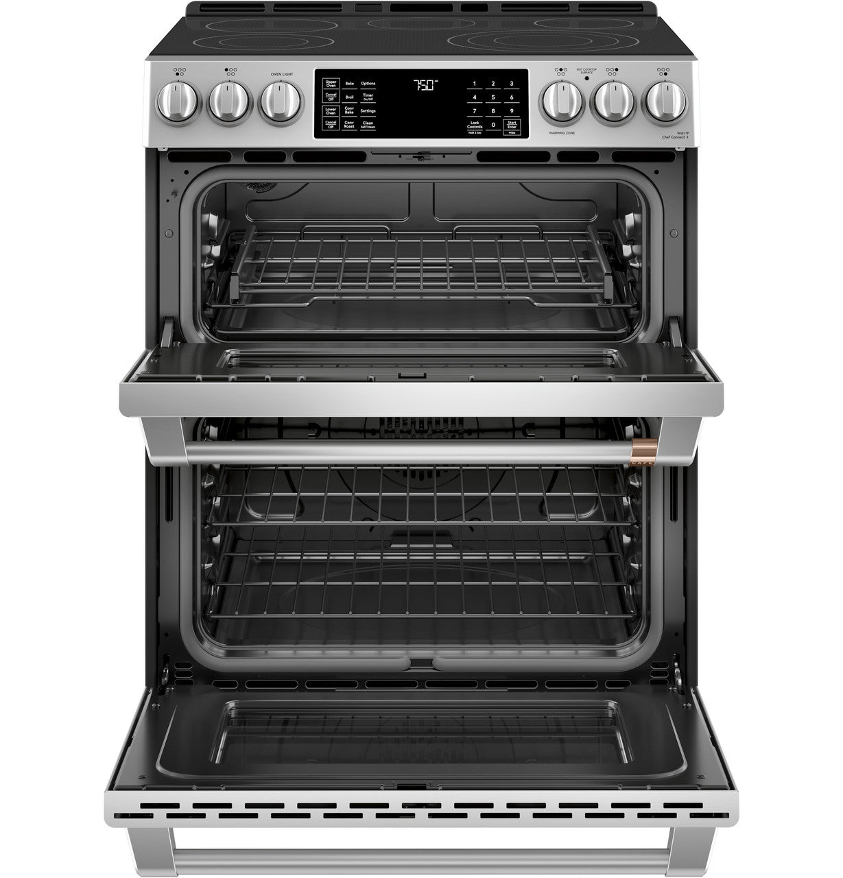 CAFÉ™ 30" Smart Slide-In, Front-Control, Radiant and Convection Double-Oven Range