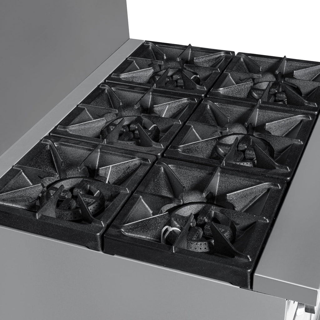36 in. 6 Burner Commercial Liquid Propane Range in Stainless-Steel
