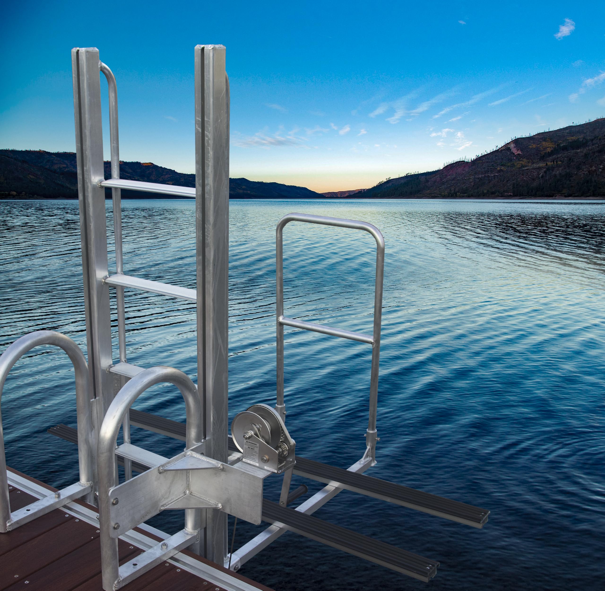 Golden Boat Lifts Kayak Launch, 3-7 Step Aluminum Dock System (3-Step Standard)