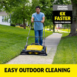 Karcher S 6 Twin Push Sweeper 33.9" Width 10 Gal. Capacity New