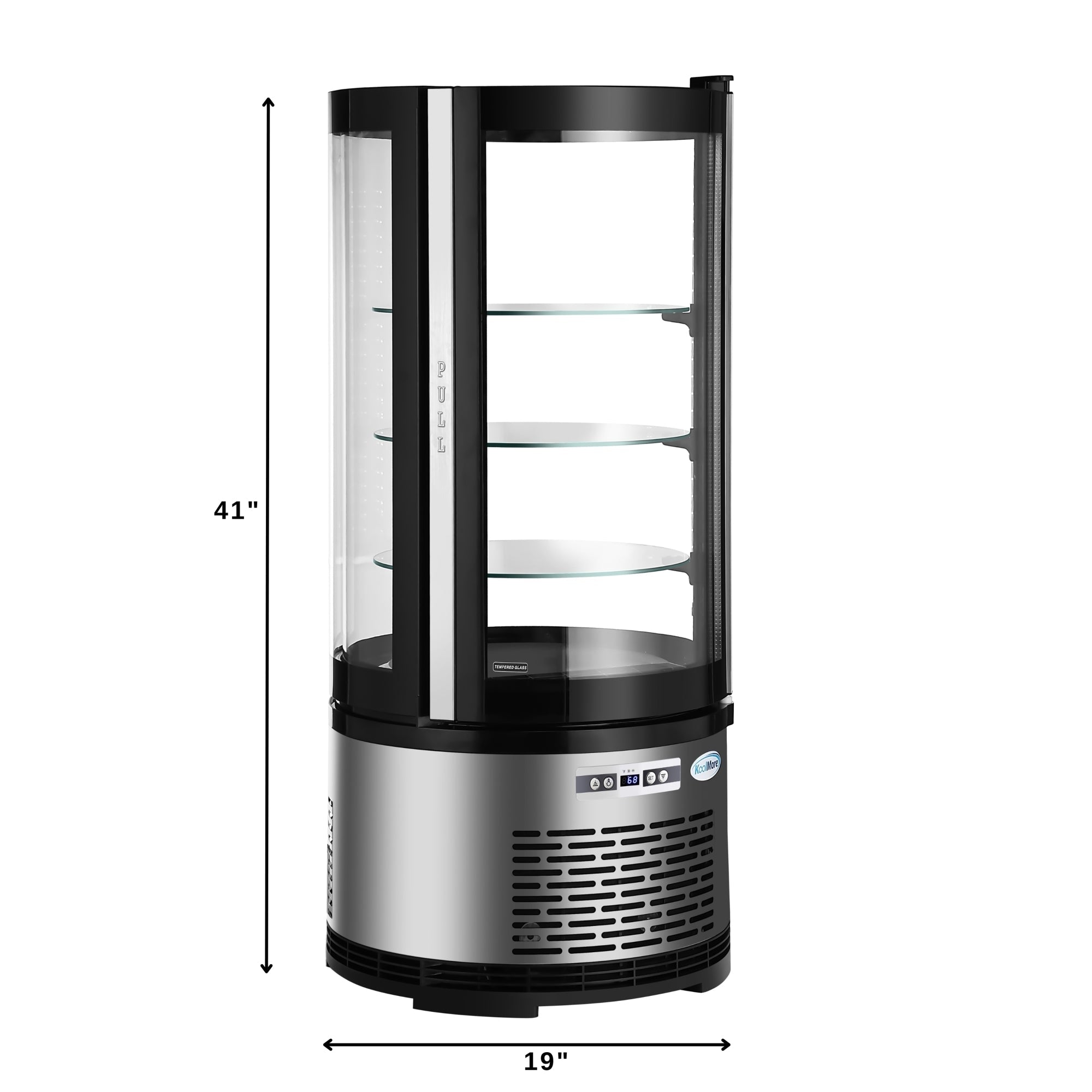 19 in. Circular Refrigerated Countertop Bakery Display Case