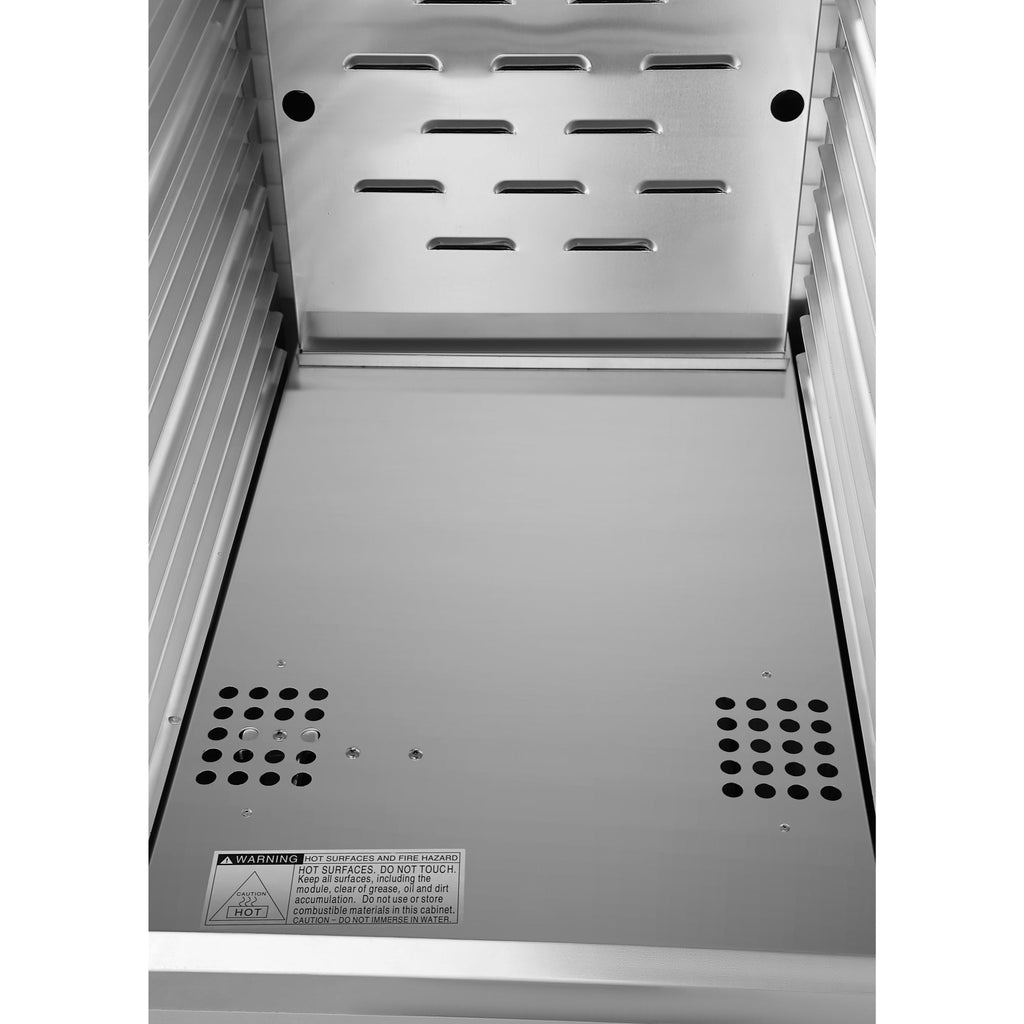 33 in. Commercial Non-Insulated Heated Holding Cabinet with 36-Pan Capacity and Glass Door in Silver