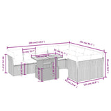 vidaXL Garden Sofa Set Black, Cream White