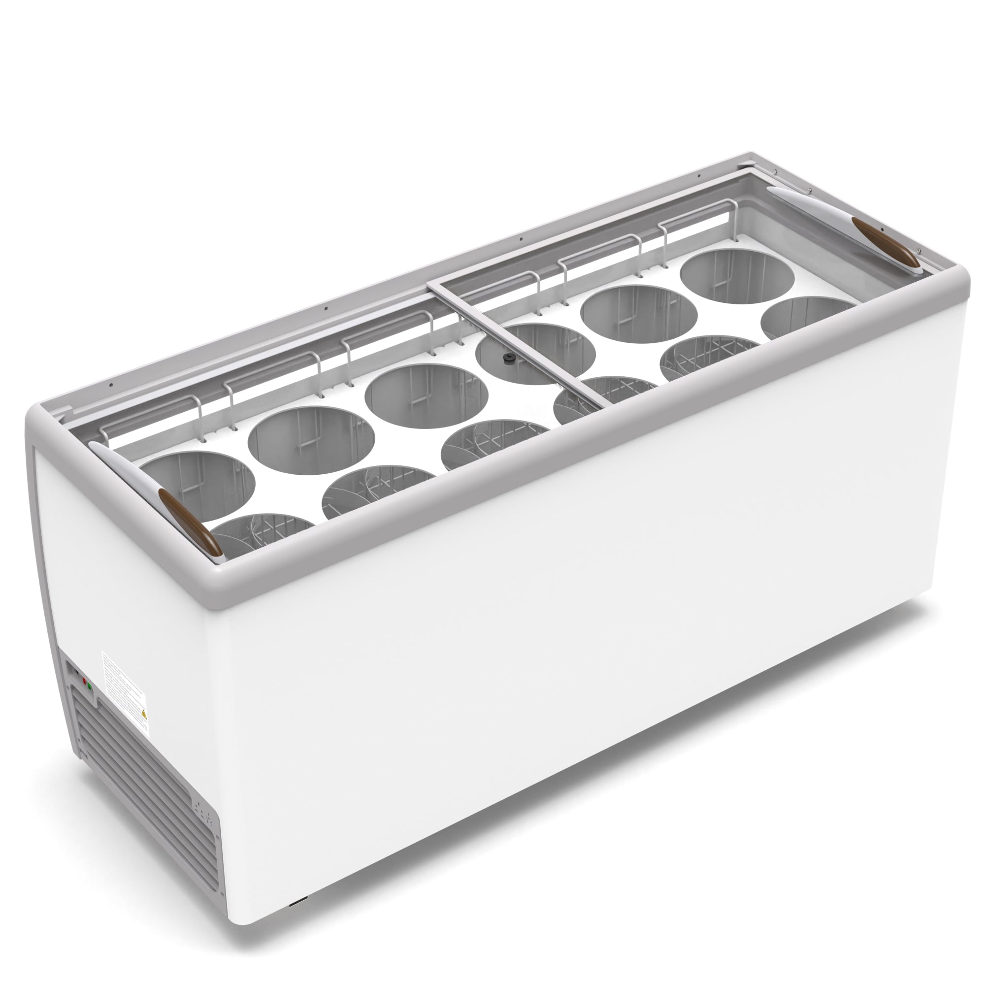 70 in. 12 Tub Ice Cream Dipping Cabinet Display Freezer with Sliding Glass Door, 20 cu. ft.