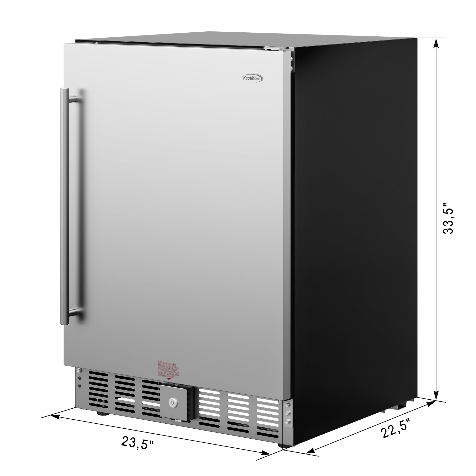 23.4 in. Stainless Steel, Solid-Door Built-In Refrigerator and Beverage Cooler, 5 Cu. ft.