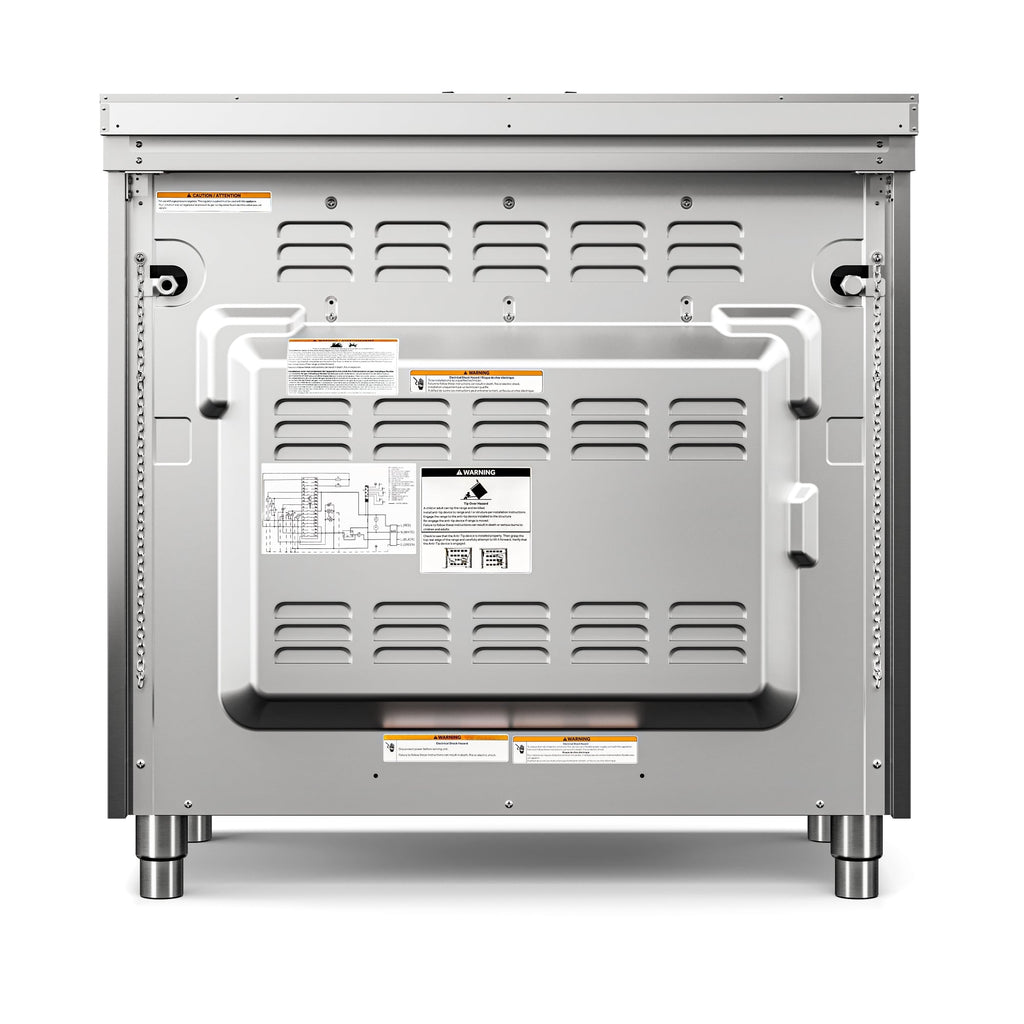 36 in. Professional Dual Fuel Range in Stainless Steel with Legs, 4.3 cu. ft.