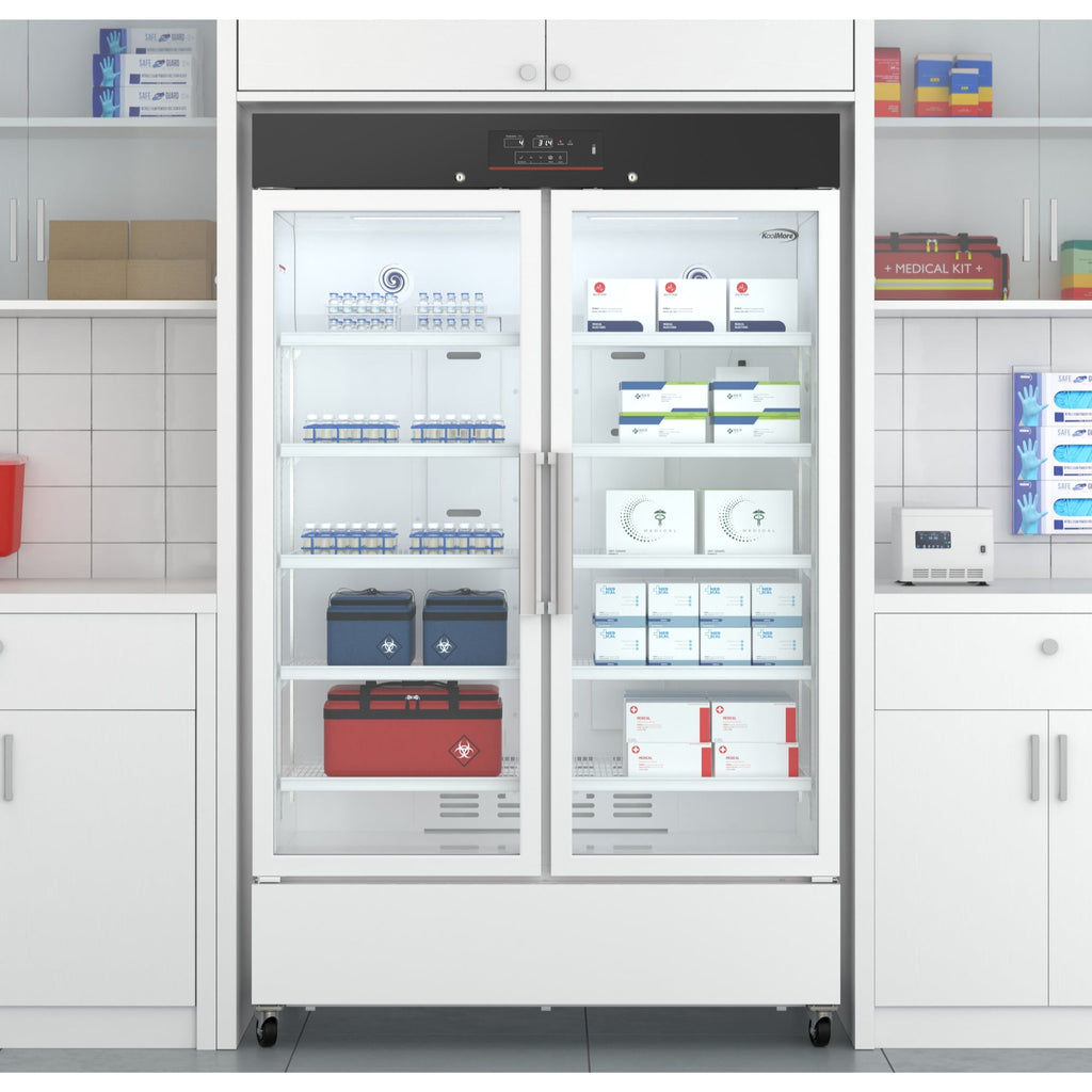 48 in. 35 cu. ft. Medical Vaccine Refrigerator for Pharmacy and Laboratory with Multi-Level Emergency Alarms, UL-Listed in White