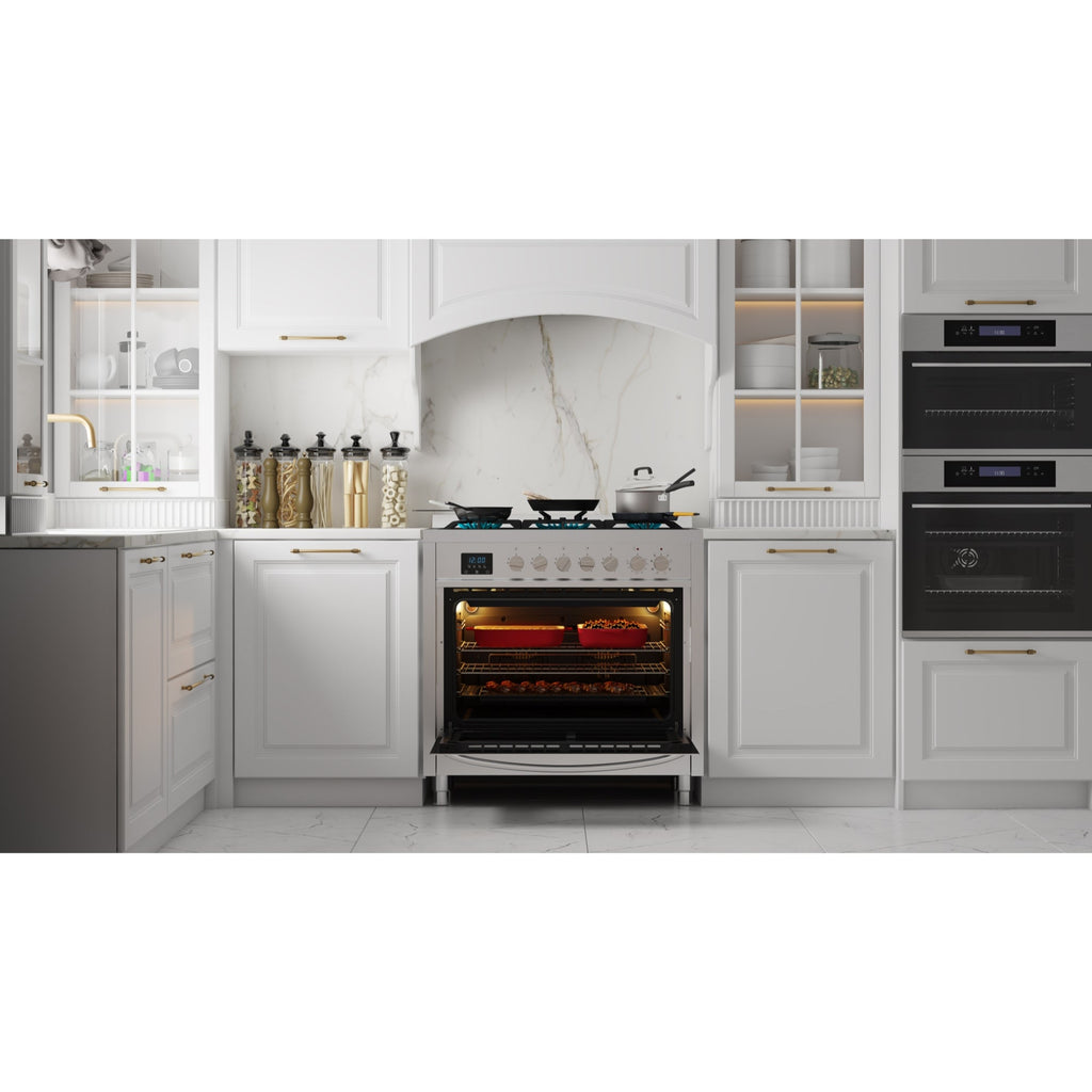 36 in. Professional Dual Fuel Range in Stainless Steel with Legs, 4.3 cu. ft.