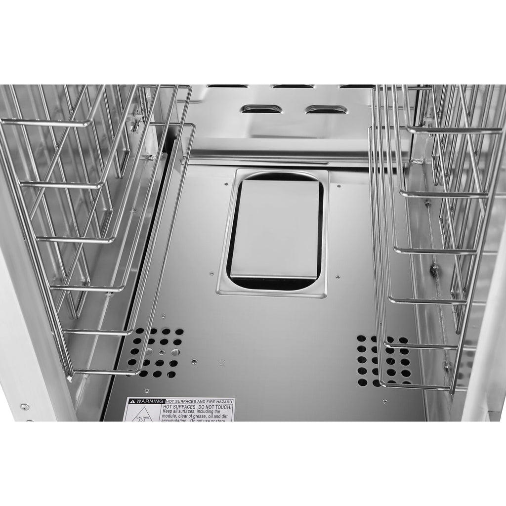 33 in. Commercial Insulated Heated Holding/Proofing Cabinet with Wire Racks and Solid Door in Silver