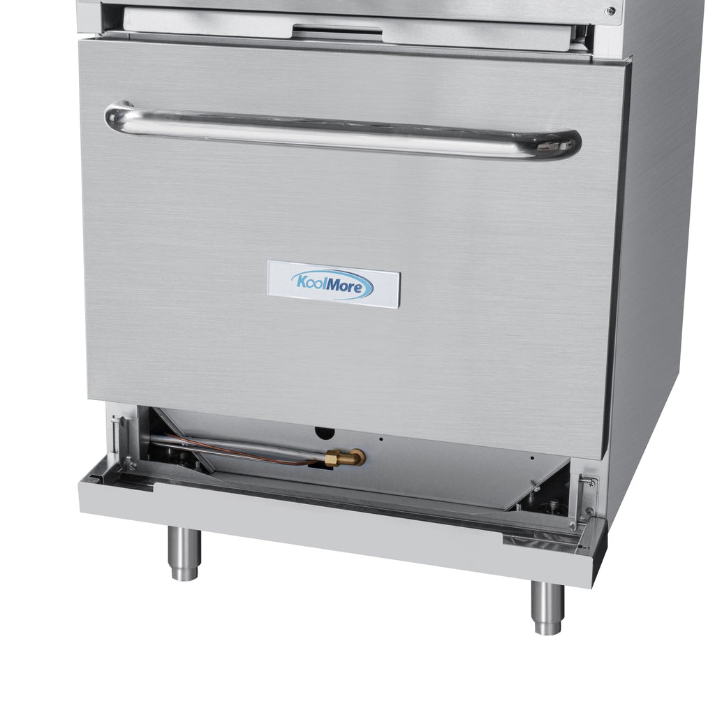 24 in. 4 Burner Commercial Liquid Propane Range with Oven in Stainless-Steel