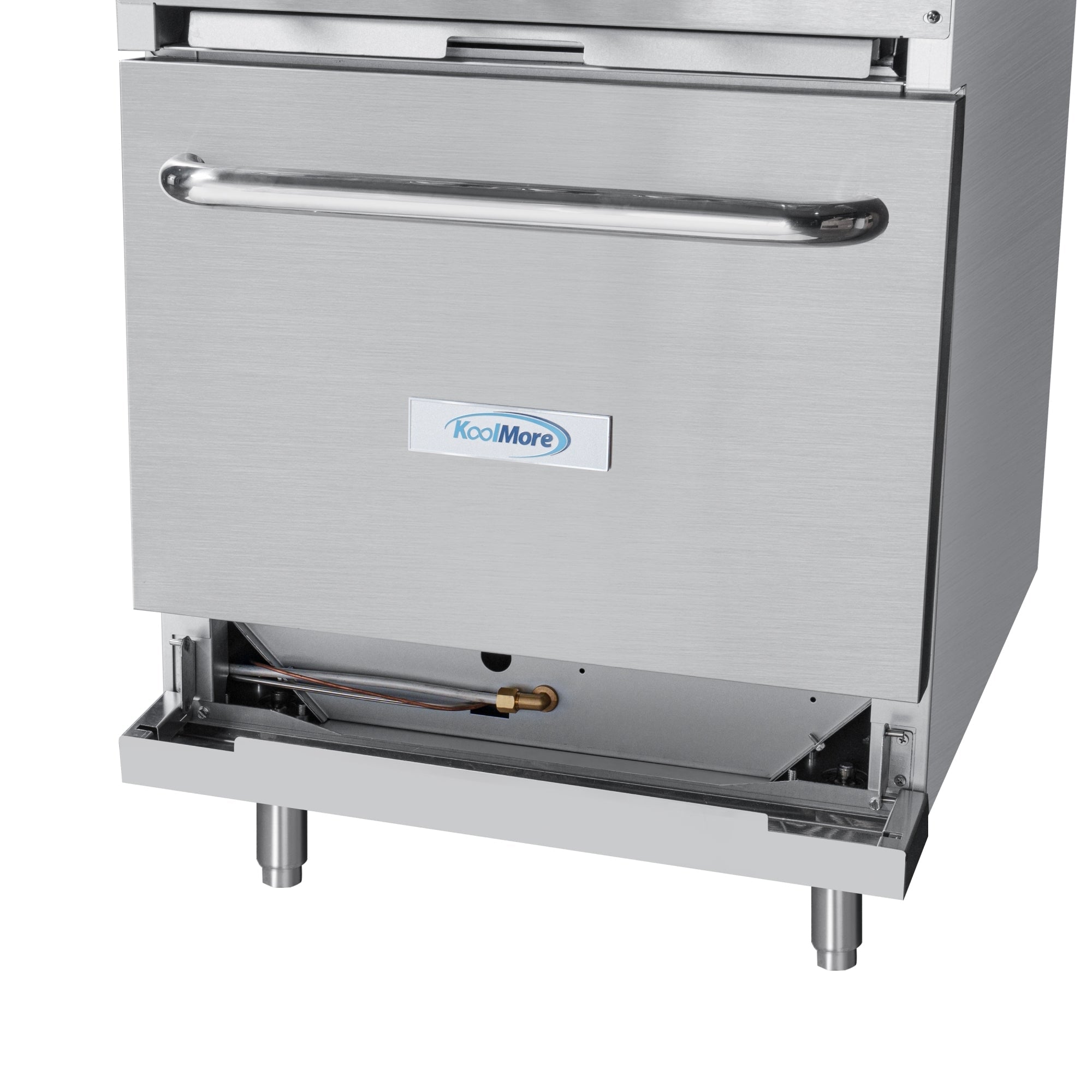 24 in. 4 Burner Commercial Liquid Propane Range with Oven in Stainless-Steel