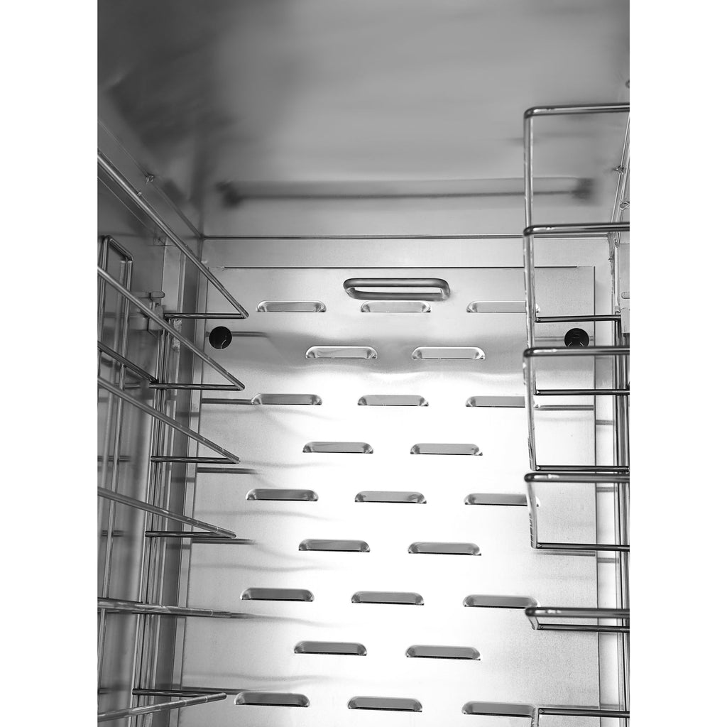 33 in. Commercial Non-Insulated Heated Holding Cabinet with Wire Racks and Glass Door in Silver
