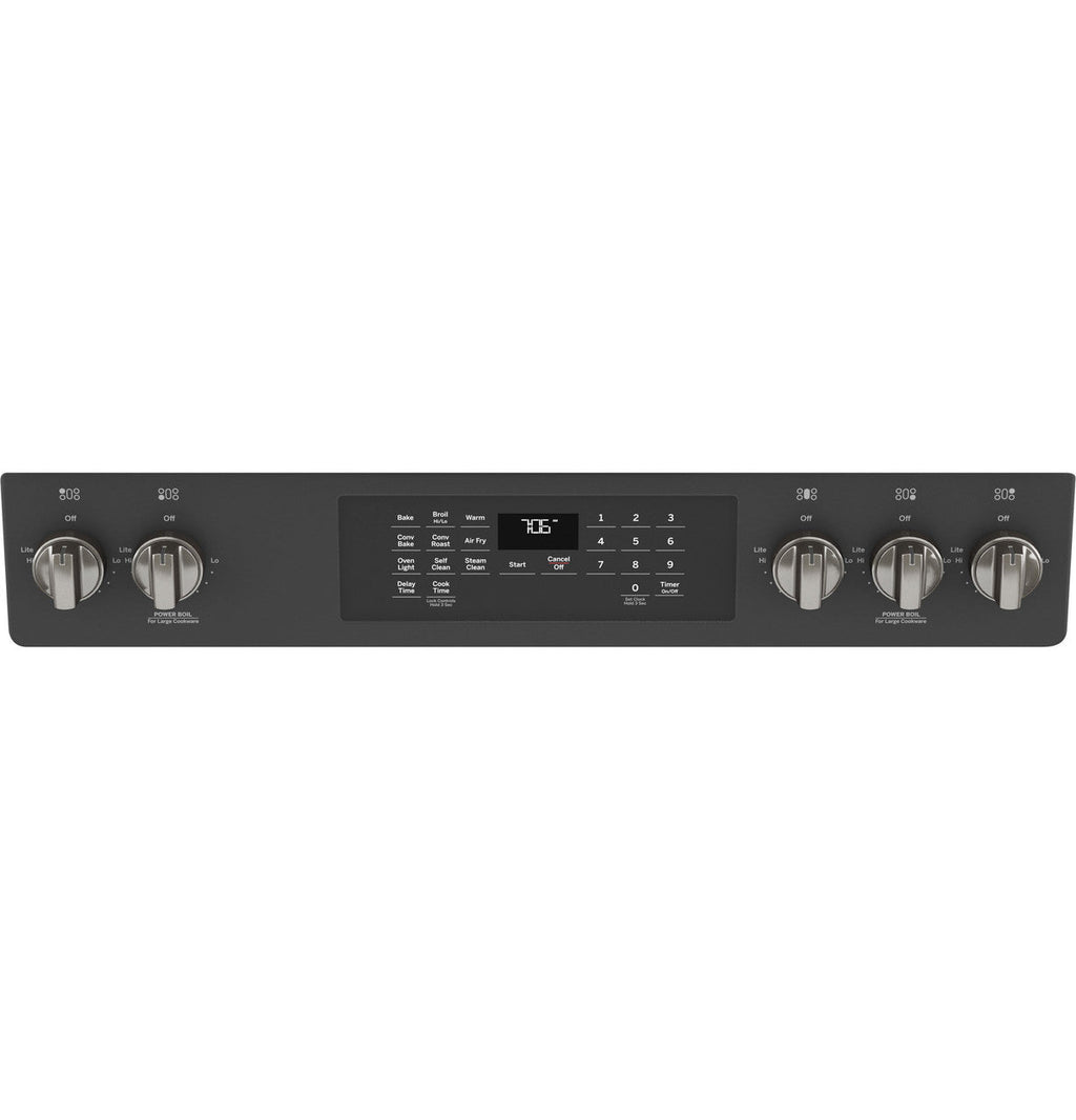 GE® 30" Slide-In Front-Control Convection Gas Range with No Preheat Air Fry