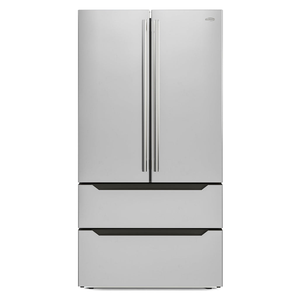 22.5 Cu. ft. French Door Refrigerator, Deep Freezer, 4 Door Stainless-Steel Fridge
