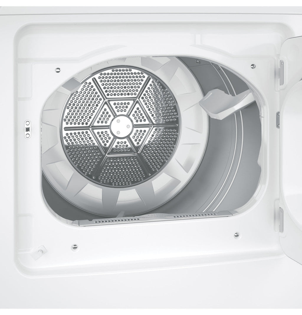 GE 6.2 cu. ft. Capacity Electric Dryer with Up To 120 ft. Venting and Shallow Depth