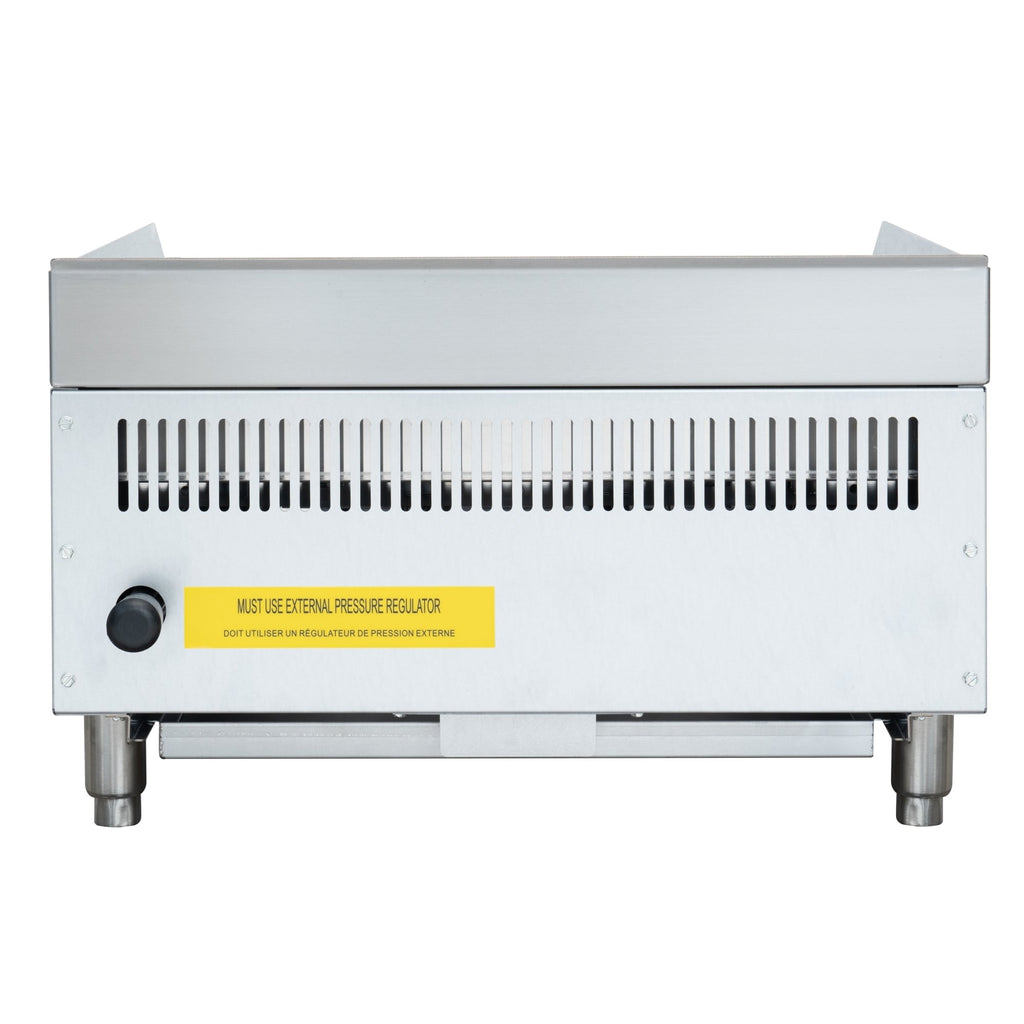 24 in. Commercial 2-Burner Natural Gas Charbroiler with 60,000 BTU in Stainless-Steel