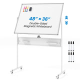 Costway 48" x 36" Mobile Whiteboard Office Furniture Set Executive Chair Criss Cross Legged Chair 92316895 New