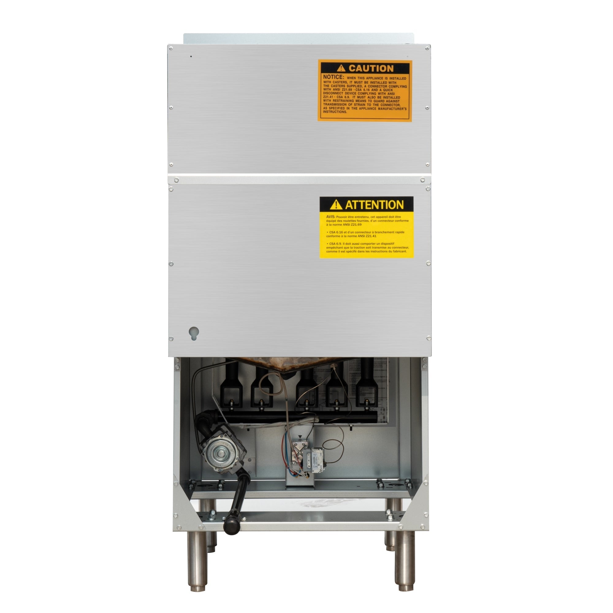 75 lb. Floor Standing Natural Gas Commercial Fryer with 150,000 BTU in Stainless-Steel, ETL Listed
