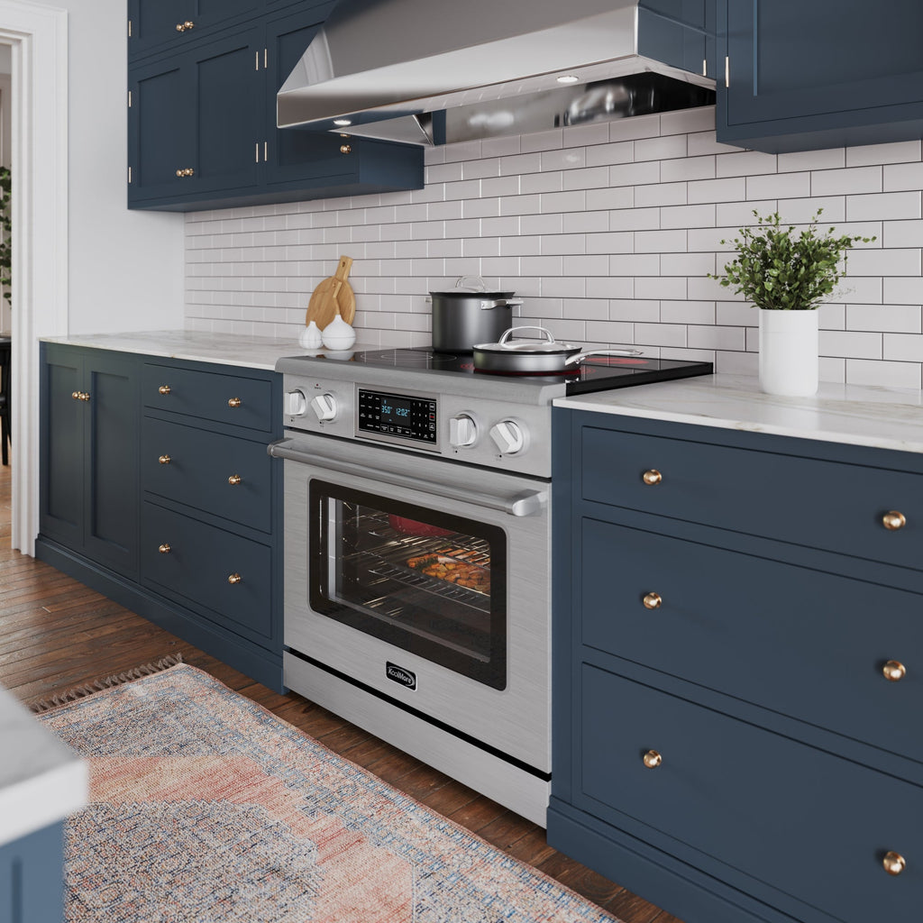 36 in. Electric Professional Range with Tilt Panel and Digital controls, Self-Cleaning, 16300W of Power, 240V in Stainless-Steel
