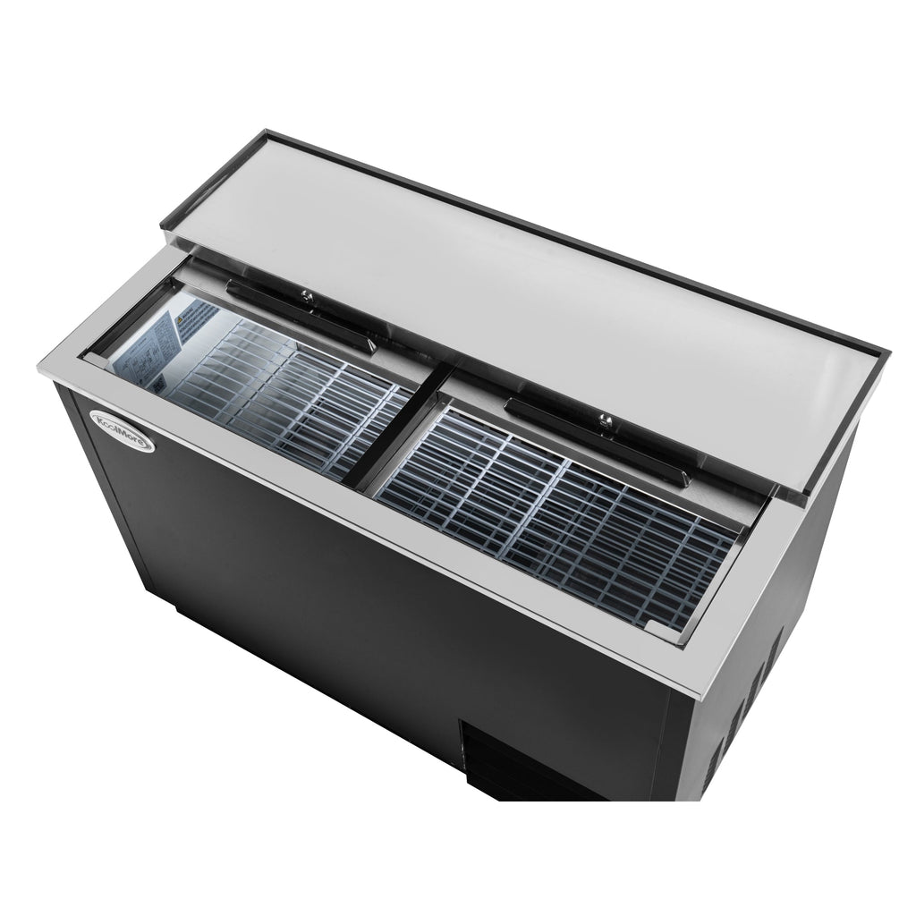 50 in. Commercial Glass Froster in Black Steel, ETL Listed, 14 cu. ft.