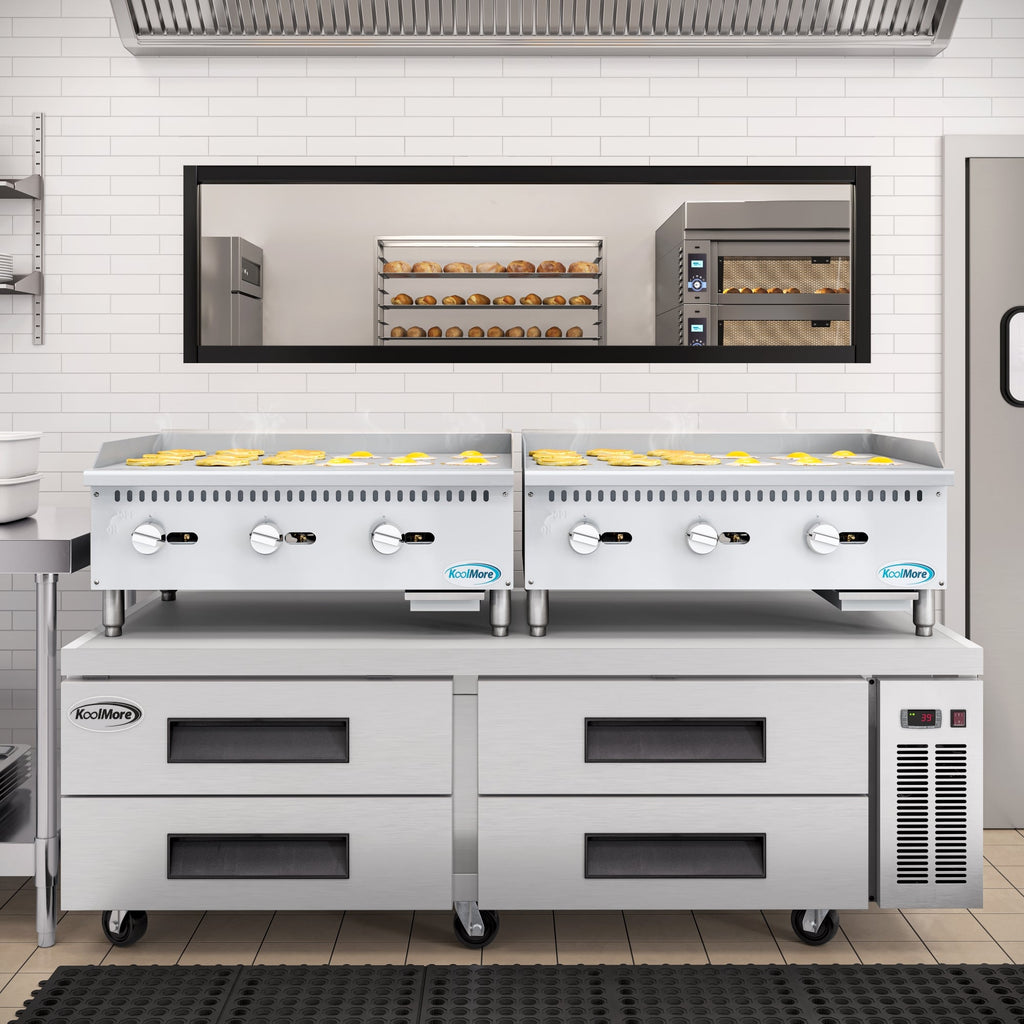 36 in. Natural Gas 3-Burner Griddle with 90,000 BTU in Stainless-Steel