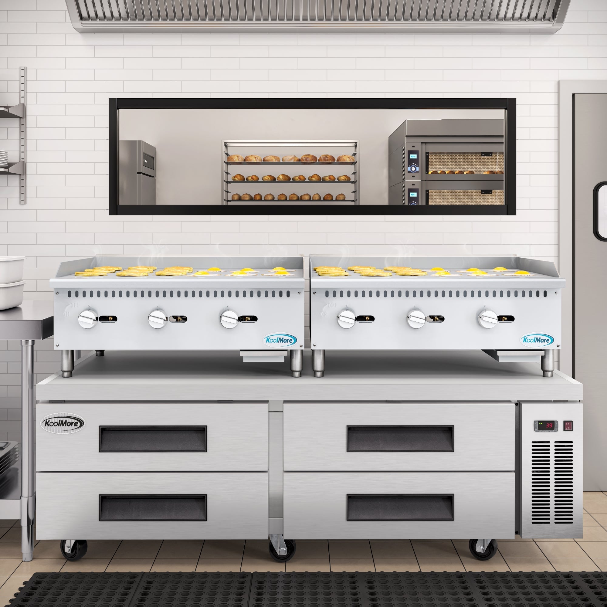 36 in. Natural Gas 3-Burner Griddle with 90,000 BTU in Stainless-Steel