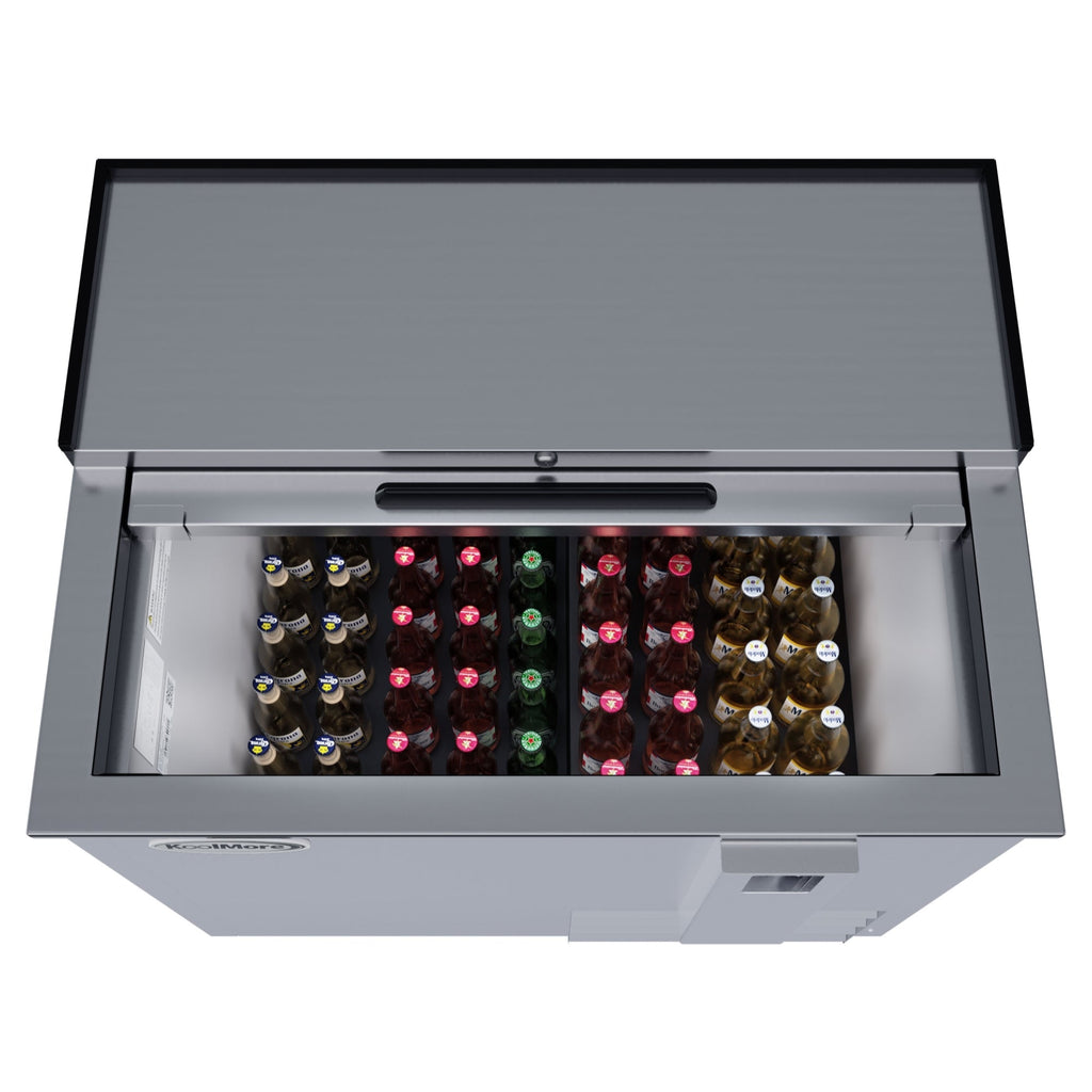 36 in. Commercial Bottle Cooler in Stainless-Steel with Built-In Opener, ETL Listed, 9 cu. ft.