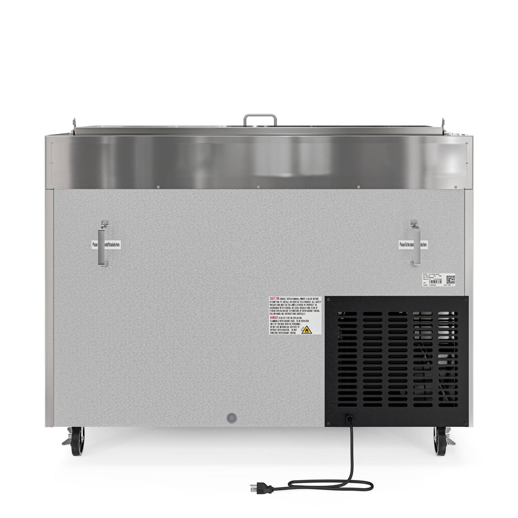 50 in. One Door Commercial Pizza Prep Refrigerator in Stainless-Steel
