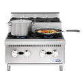 24 in. Commercial Four-Burner Step Up Range, 104000 BTU in Stainless-Steel