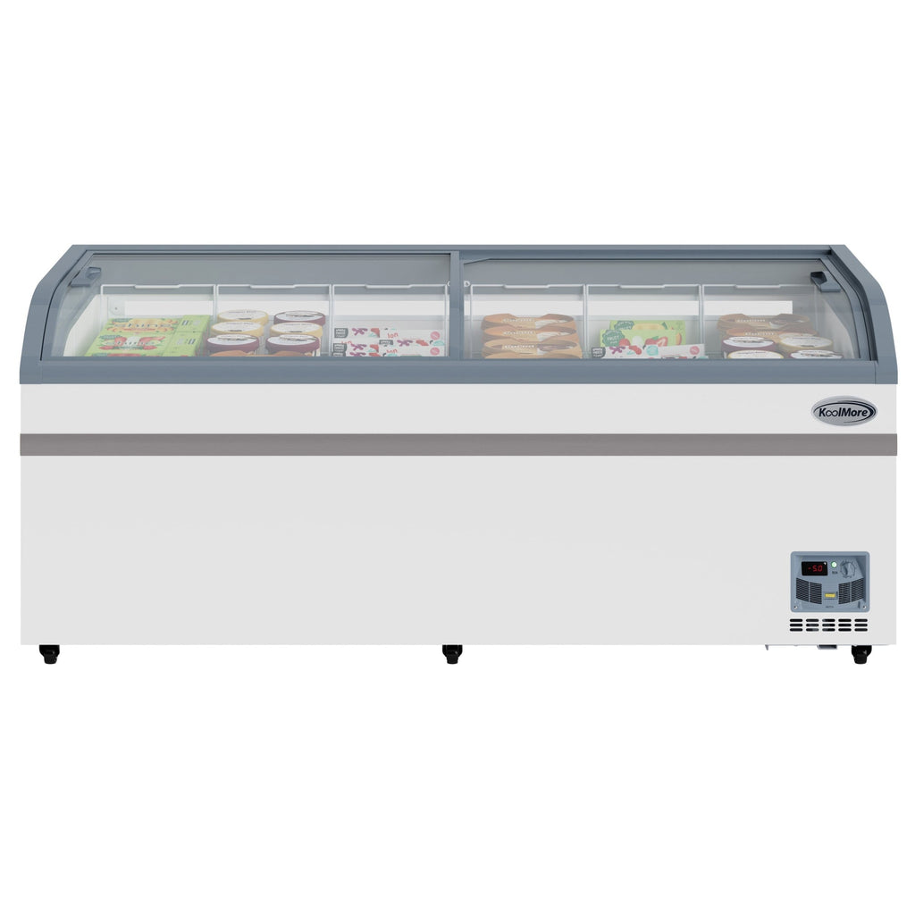 78 Inch Manual Defrost Island Chest Freezer in White, 19 cu. ft.
