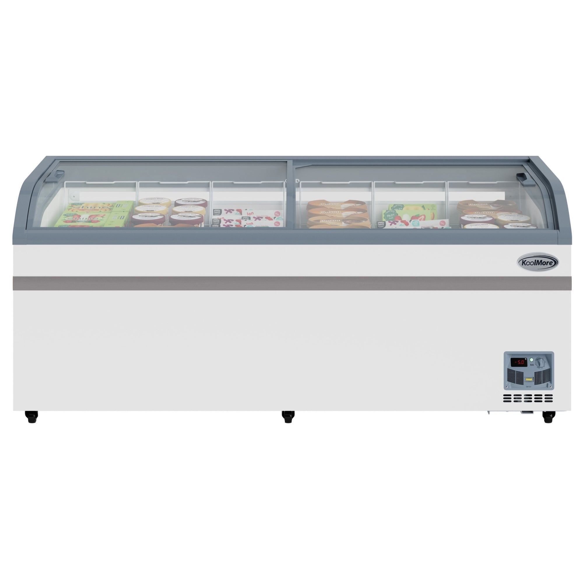 78 Inch Manual Defrost Island Chest Freezer in White, 19 cu. ft.