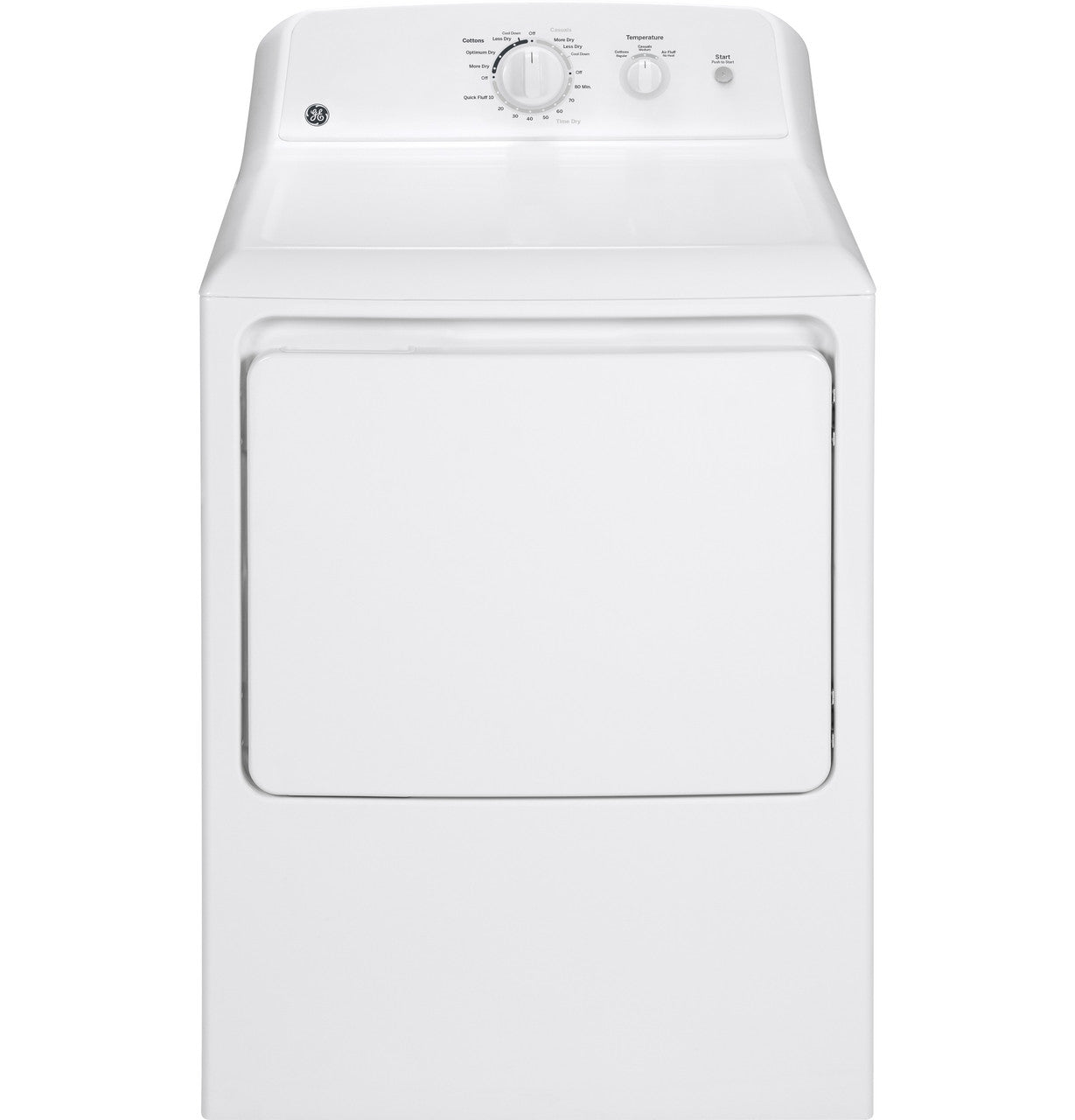 GE 6.2 cu. ft. Capacity Electric Dryer with Up To 120 ft. Venting and Shallow Depth