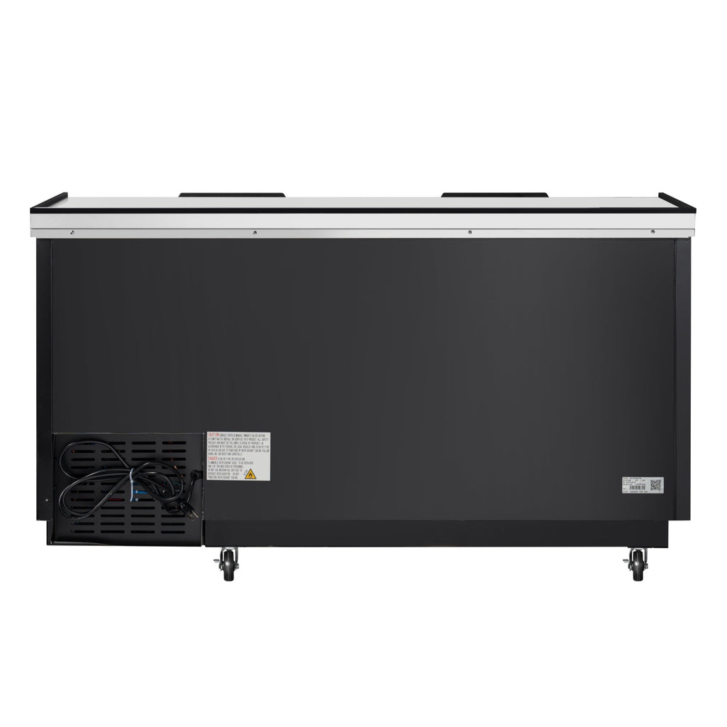 65 in. Commercial Bottle Cooler in Black with Built-In Opener, ETL Listed, 19 cu. ft.
